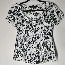 Y2K Vintage The Limited Blouse Womens XS Floral Empire Waist Button Up Ruffle