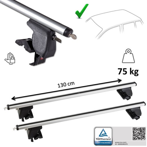 VDP JUPRE320 Coffre De Toit Verrouillable 320 L Noir Brillant Barres De Toit C