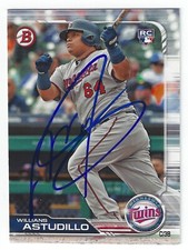 WILLIANS ASTUDILLO MINNESOTA TWINS SIGNED BOWMAN ROOKIE CARD MIAMI MARLINS