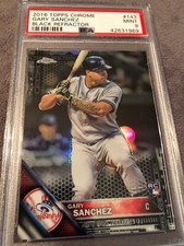 Gary Sanchez 2016 Topps Chrome Yankees Rookie BLACK Refractor PSA 9 MT-LOW POP