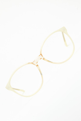 TREVI GREASE weiß Lametta Fassung oval Brille Vintage 80er Damen