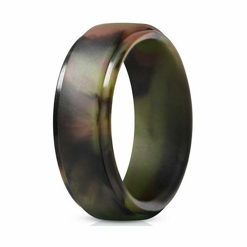 Unisex Women Men Flexible Hypoallergenic Rubber Ring Silicone Wedding Rings Band - Picture 17 of 20