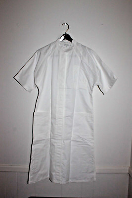 German Military Doctor Nurse White Medical Coat Collar Cotton Lab Dress
