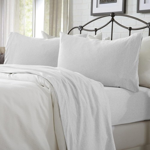 New- Cotton Jersey Knit Queen Sheet Set - Ultra-Soft, Stretchy, He