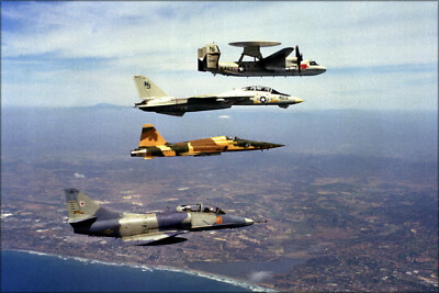 Poster, Many Sizes; Grumman E-2 Hawkeye f-14 tomcat f-5 tiger II ta-4 skyhawk