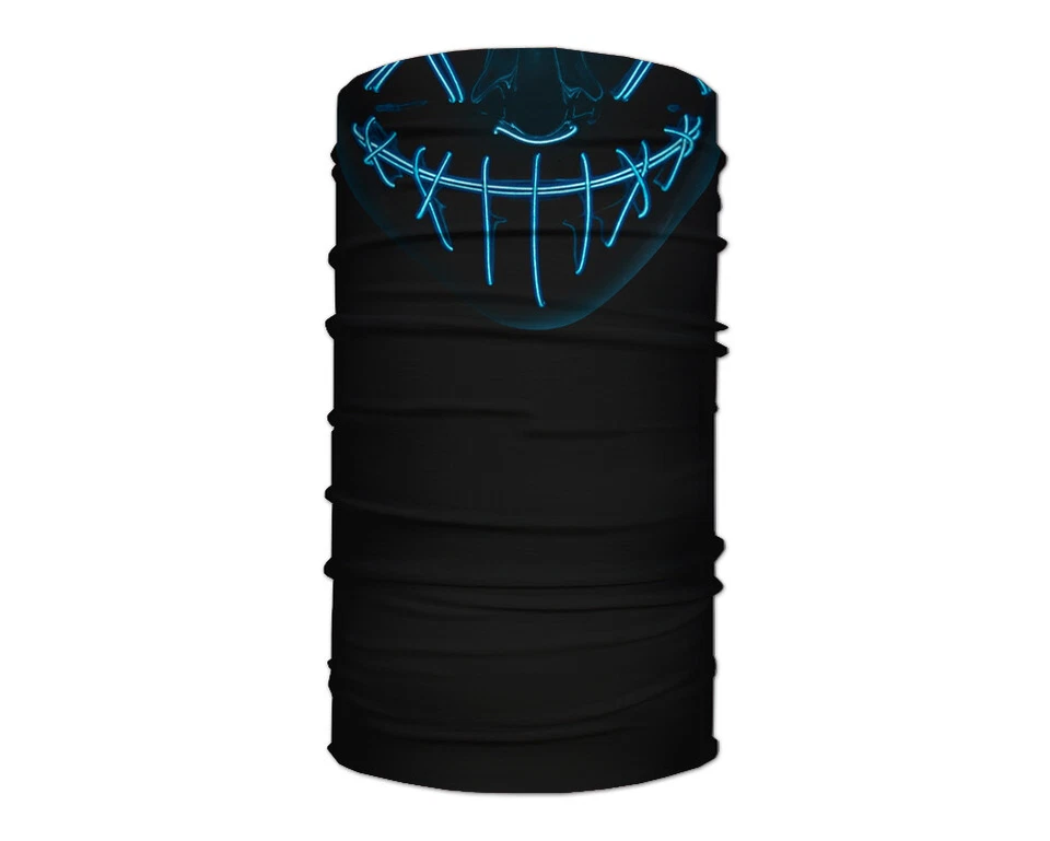 Washable Fabric Face Cover Neck Gaiter The Purge Glowing Face Print EU Made - Image 2 of 4