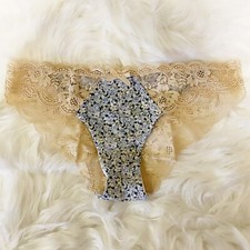 Victoria's Secret Lace Floral Bikini Creamy Small