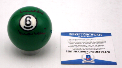 WILLIE MOSCONI SIGNED BECKETT CERTIFIED AUTOGRAPHED #6 BILLIARD POOL BALL HOF . - Picture 2 of 5