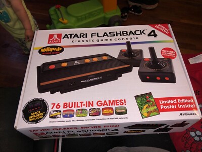 Atari Flashback 4 Classic Game Console With 2 Wireless Controllers
