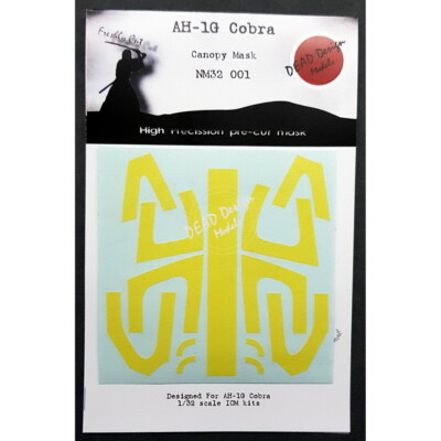 DEAD Design 1/32 Bell AH-1G Cobra Canopy Masking for ICM kits