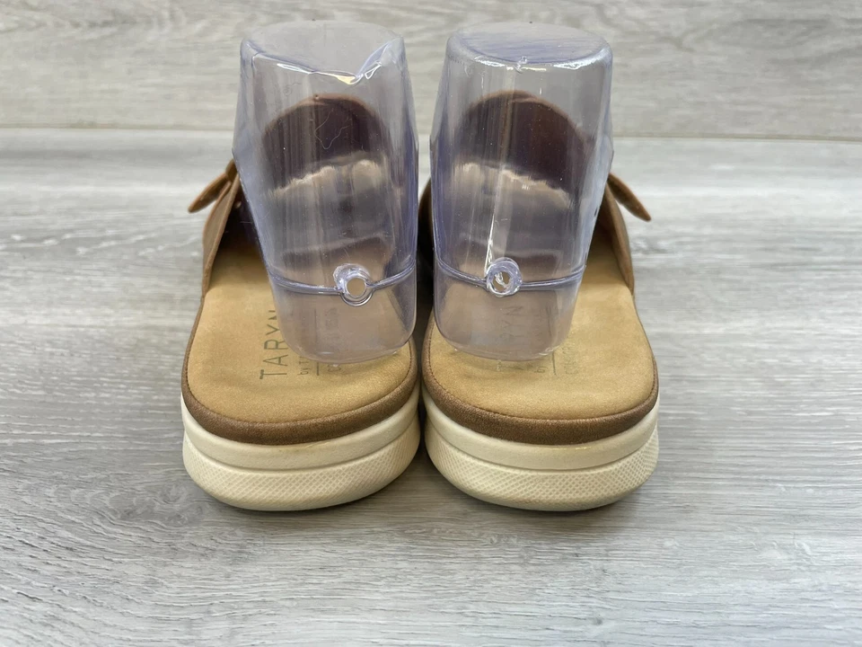 Taryn Rose Bellan Women's Sandals 9 Brown Leather Slip On  Slide Comfort Shoes - Image 4 of 4