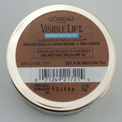 L'OREAL VISIBLE LIFT REPAIR ABSOLUTE AGE REVERSING FOUNDATION CLASSIC TAN (141)