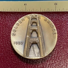 Golden Gate Bridge Medal Bronze 1.5" Maco