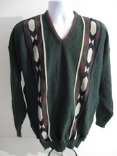 Vintage 90s Totalbrand Mens Grandad Wool Blend Jumper Large Made In UK