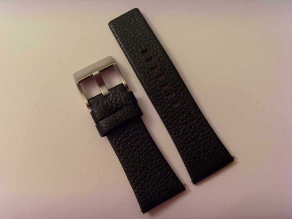 Diesel Original Replacement Leather Strap DZ5186 Watch Band Black Strap 26 mm