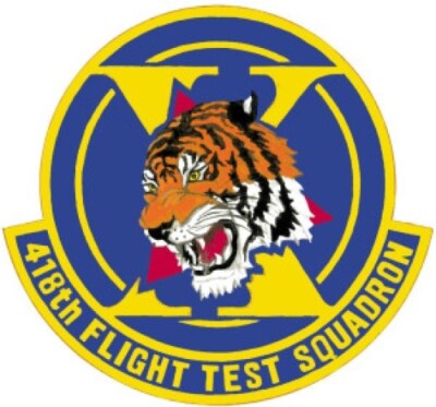 USAF 418th Flight Test Squadron Self-Adhesive Vinyl Decal