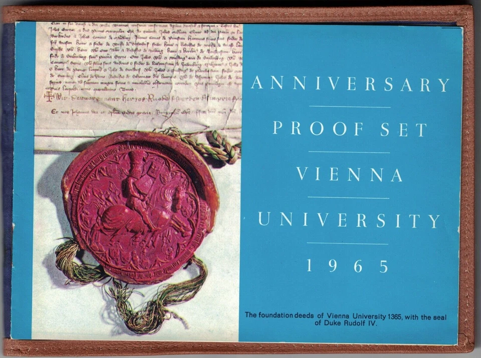1965 VIENNA 50 Schilling PR SET 600th Anniversary of the Vienna University 🇦🇹 - Image 2 of 4