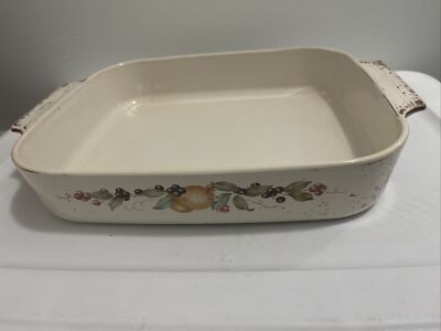VERY RARE  SIZE Corelle Coordinates  12.5/10.5  Baking Dish~Abundance~Casserole