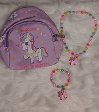 My Little Pony Combo Backpack  Set Necklace NEW