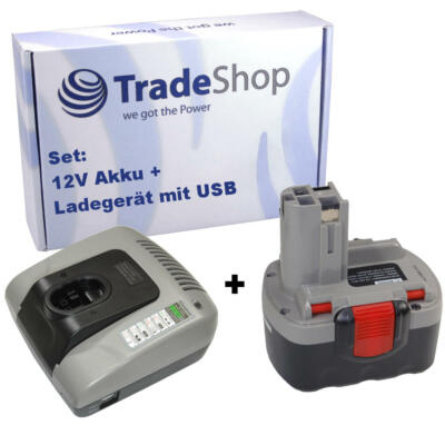2in1 Set AKKU 14,4V 3000mAh + LADEGERÄT für Bosch ART26 GDR14.4V GDS14.4V