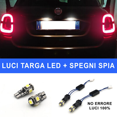 LED Targa Fiat Grande Punto &ndash; 2 Luci T10 W5W CANbus 6000K Bianco &ndash; DXZ