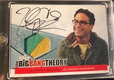the big bang theory season 3&4 A1 Johnny Galecki autograph and wardrobe patch 