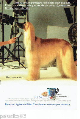 PUBLICITE ADVERTISING 1016  1990  Fido   aliment pour chien Gina