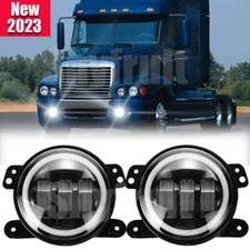 For Freightliner Century Class combo LED 4inch Round Fog Light bulbs kit