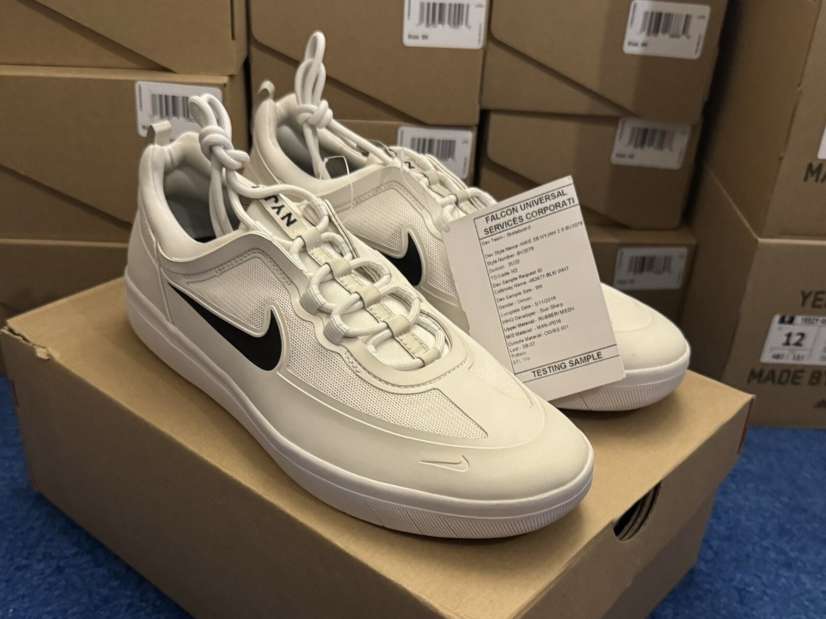 Brand New Nike SB Nyjah Free 2.0 Summit White Black Size 9 Sample Tag Promo  Rare | eBay