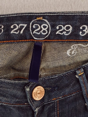 Earnest Sewn Jeans Womens 28 Blue Della OG Straight Dark Wash Low Rise Whiskered - Picture 7 of 15