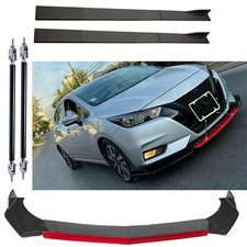 Front Bumper Lip Splitter Spoiler Side Skirts Carbon Fiber For Nissan Sentra