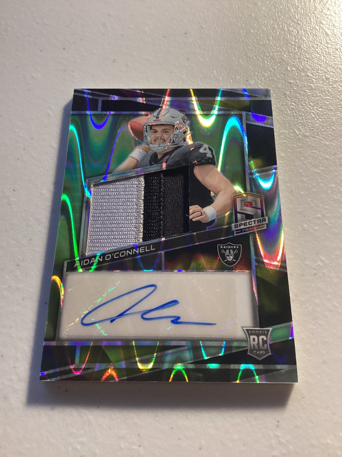 Aidan O'Connell Panini Spectra #201 Patch Autograph-Supernova