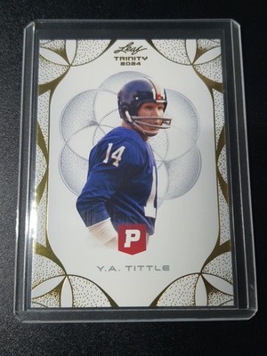 Y.A. Tittle - Leaf Trinity Pristine Football 2024 - New York Giants - Gold