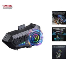 Motorcycle Helmet Bluetooth Headset Speakers with HiFi Sound,Noise Cancellati...