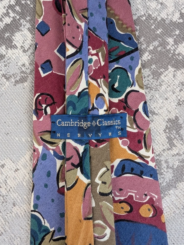 Corbata de Colección Cambridge Classics Para Hombre Patrón Floral Multicolor Clásico Longitud Foto 4 de 4