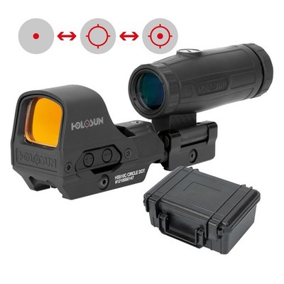 Holosun HS510C Red Dot Reflexvisier + HM3X 3X Magnifier Combo Set Picatinny
