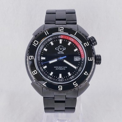 GV2 by Gevril Squalo Black Automatic Gent's Date 46mm Ltd Ed 091/500 42403