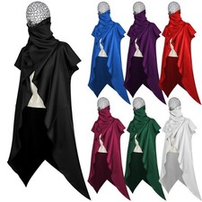 Men Medieval Cloak Halloween Gothic Cloak Monk Cloak Witch Cloak Mens Punk Cape