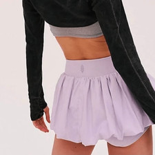 Free People Dance All Day Bubble Skort in Lavender Glaze