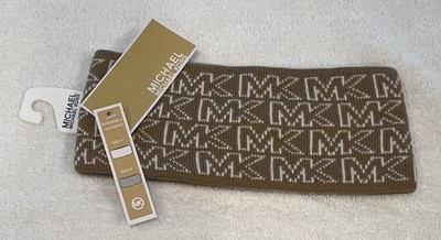 $58 Michael Kors Winter HEADBAND Camel/Cream Reversible Cream/Camel  #252 ***
