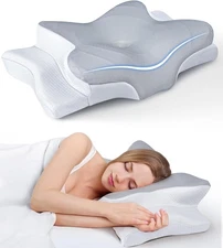 Ultra Pain Relief Cooling Pillow for Neck Support, Adjustable Cervical Pillow Co