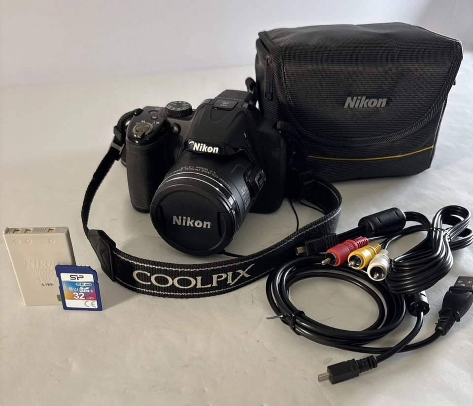 Cámara Nikon Coolpix P520 18.1MP 42X DSLR-Negra-Cargador, Tarjeta, Cable-Paquete Foto 2 de 4