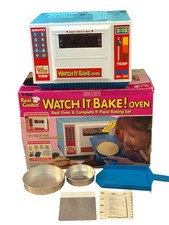 1991 TYCO Watch It Bake Oven Tested Works w/ Box Pans Tools Vintage 90s