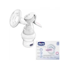 Chicco Manual Breast Pump + Breast Pads, 60 pcs