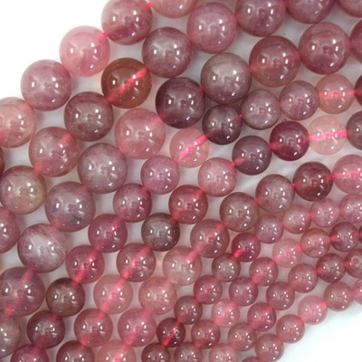 AA Natural Madagascar Mauve Lavender Rose Quartz Round Beads 15.5'' 6mm 8mm 10mm