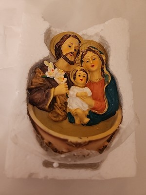 Holy Family Holy water font, , wall plaque New