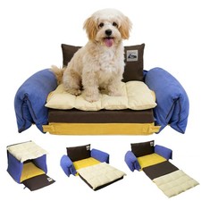 Dog Bed 4-in-1 Convertible Pet Bed for Pets 30 lbs, Non-Slip Bottom with Rem...
