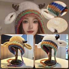 Creative Antler Hat & Bag 2-in-1 &ndash;Festive Reindeer Knitted Christmas Beanie -NEW