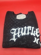 Vintage Hurley Y2k Cybergoth Long Sleeve Thermal Black Shirt Mens Large