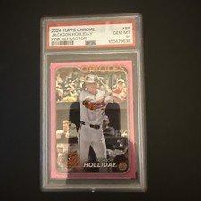 2024 Topps Chrome - Jackson Holliday #88 Pink Refractor (RC) PSA 10🔥🔥🔥